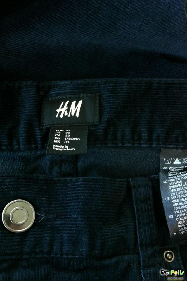 H&M Corduroy Trousers