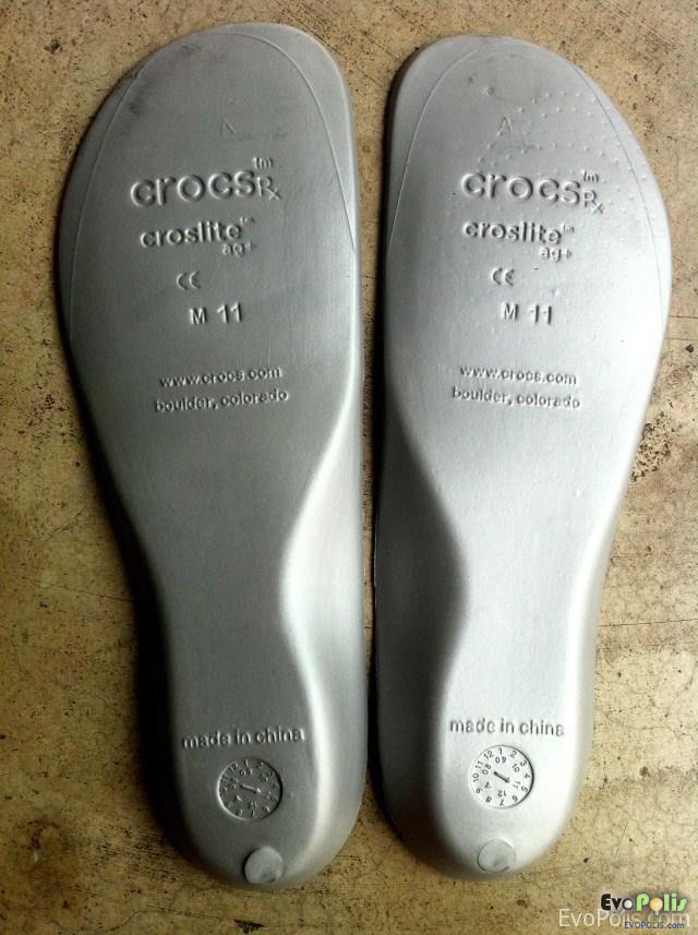 crocs silver insoles