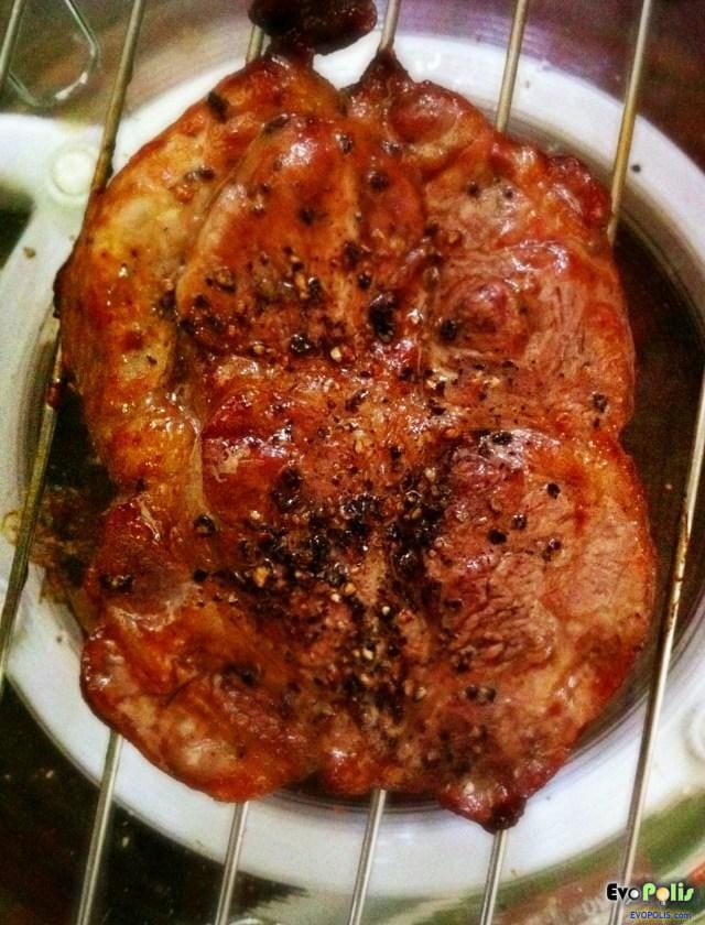 Convection Oven Pork Shoulder Juicy Soft Steak สเต๊ก สันคอหมู บ้านๆ