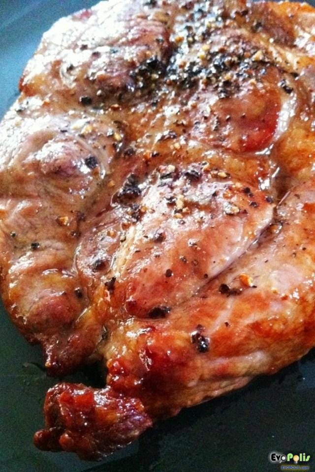 Convection Oven Pork Shoulder Juicy Soft Steak สเต๊ก สันคอหมู บ้านๆ