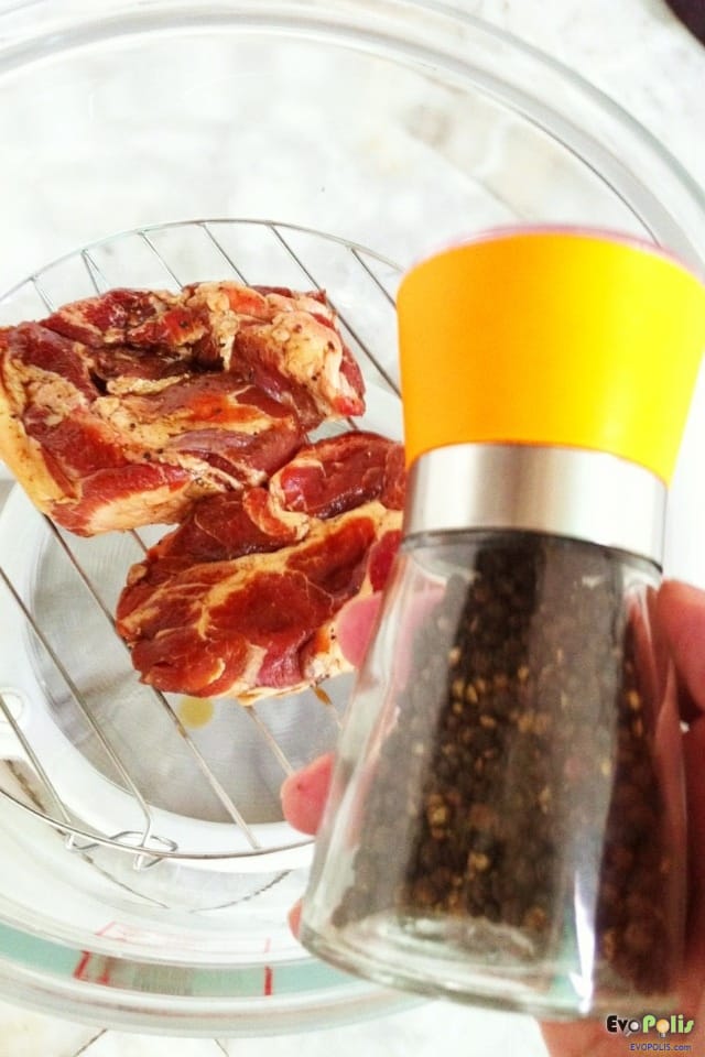 Convection Oven Smoked Pork Shoulder Juicy Soft Steak สเต๊ก สันคอ