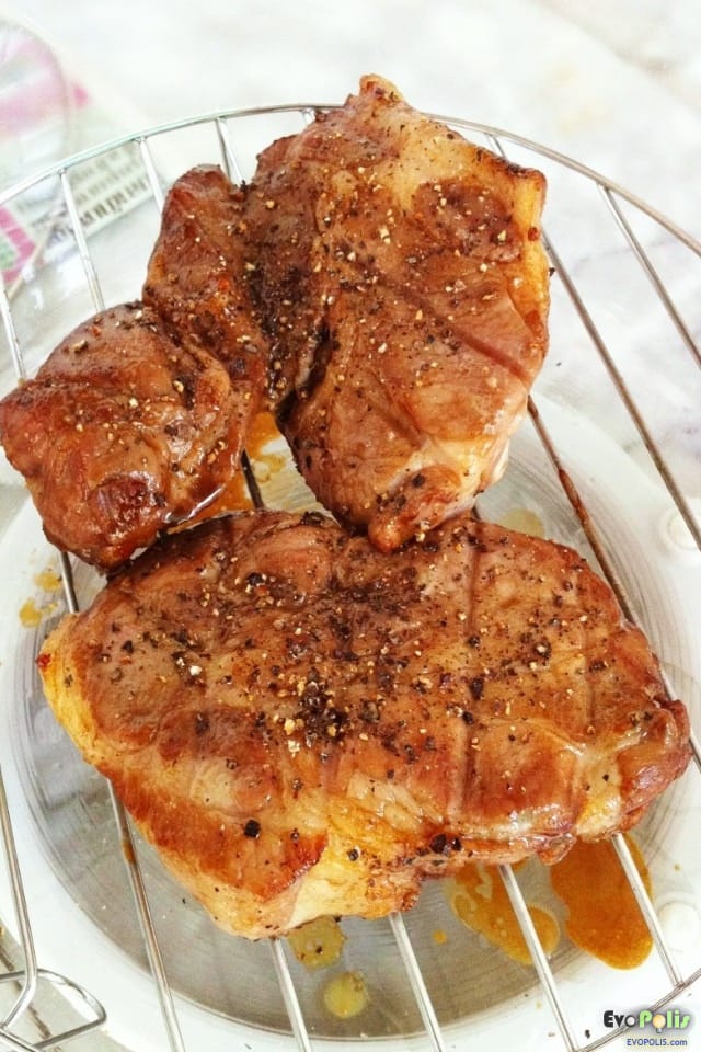 Convection Oven Smoked Pork Shoulder Juicy Soft Steak สเต๊ก สันคอ